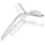 Mesmera Y necklace Mixed cuts, White, Rhodium plated